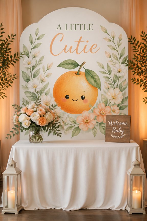 soft pastel themed table decor