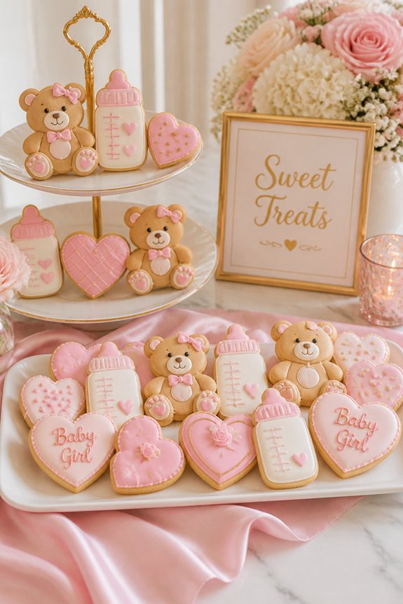soft pink bear decorations