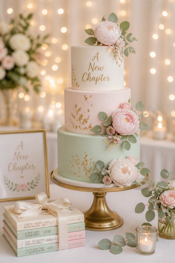 storybook themed pastel cake