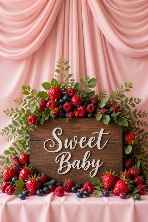 sweet berry themed celebration decor