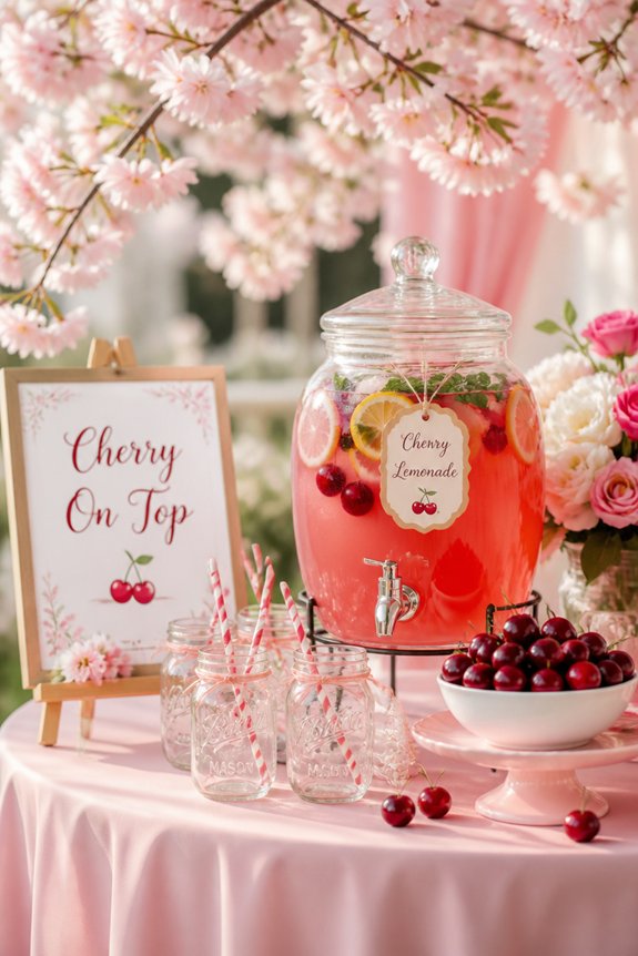 sweet colorful beverage station