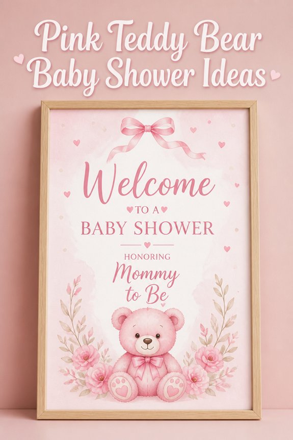sweet pink teddy welcome