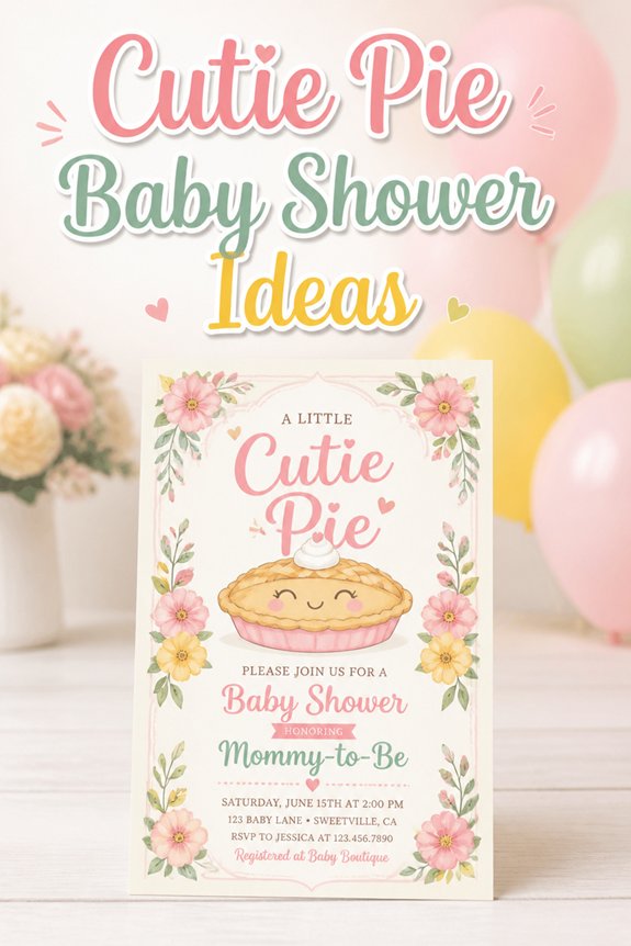 sweet playful pastel themed invites