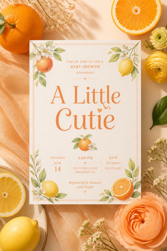 sweet simple charming invitation