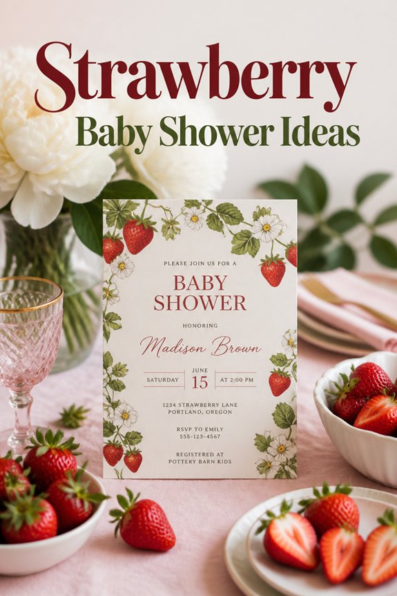sweet strawberry baby shower