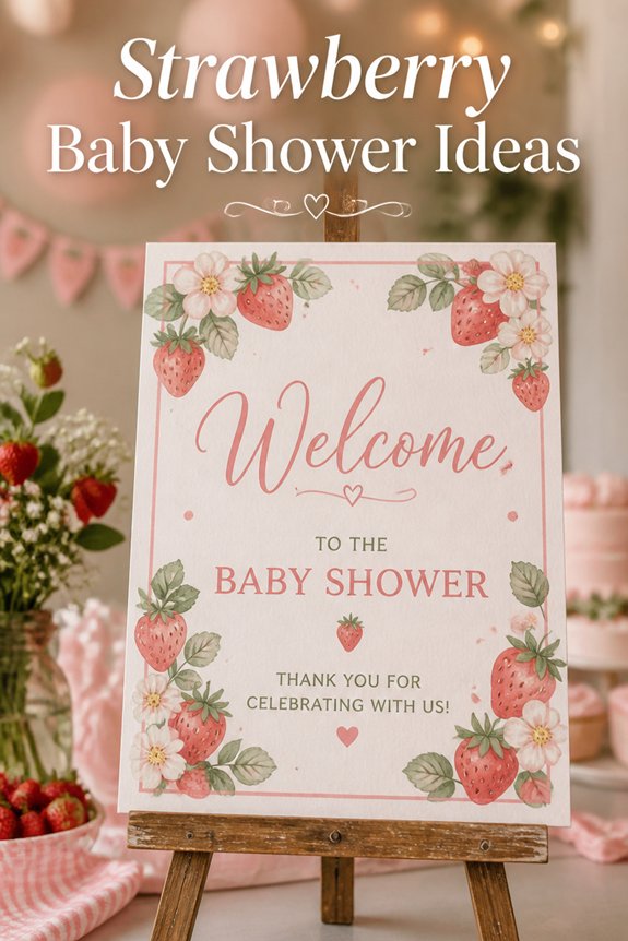 sweet strawberry baby shower