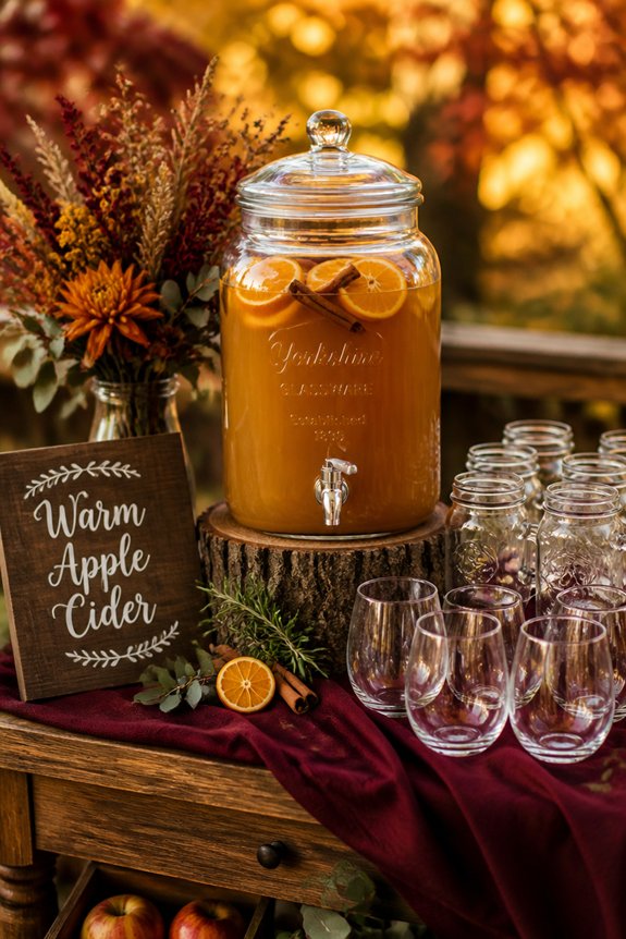 warm fall drink station