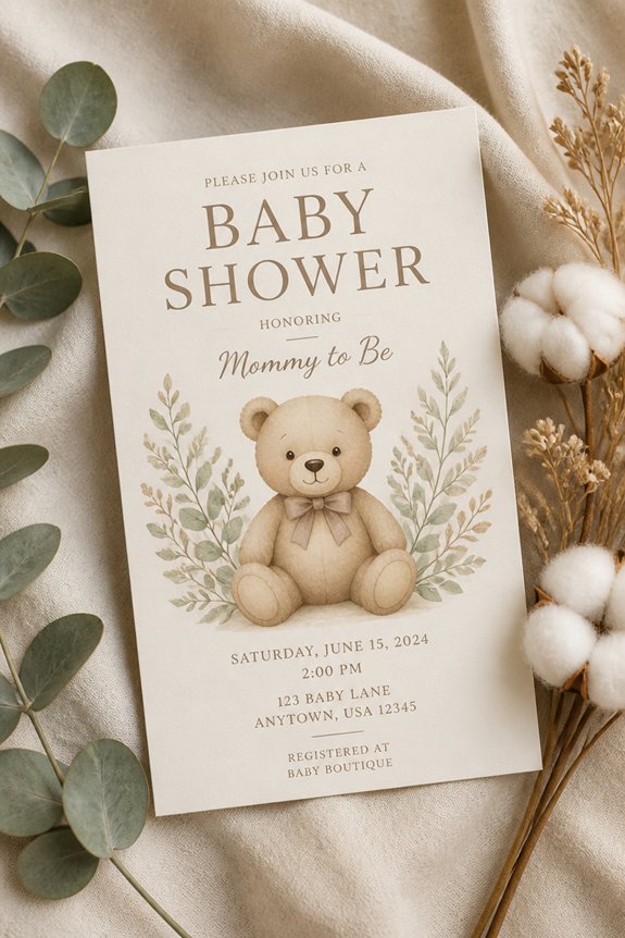 warm neutral baby shower