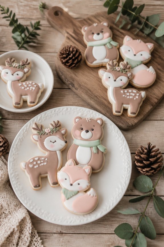 whimsical forest themed cookies