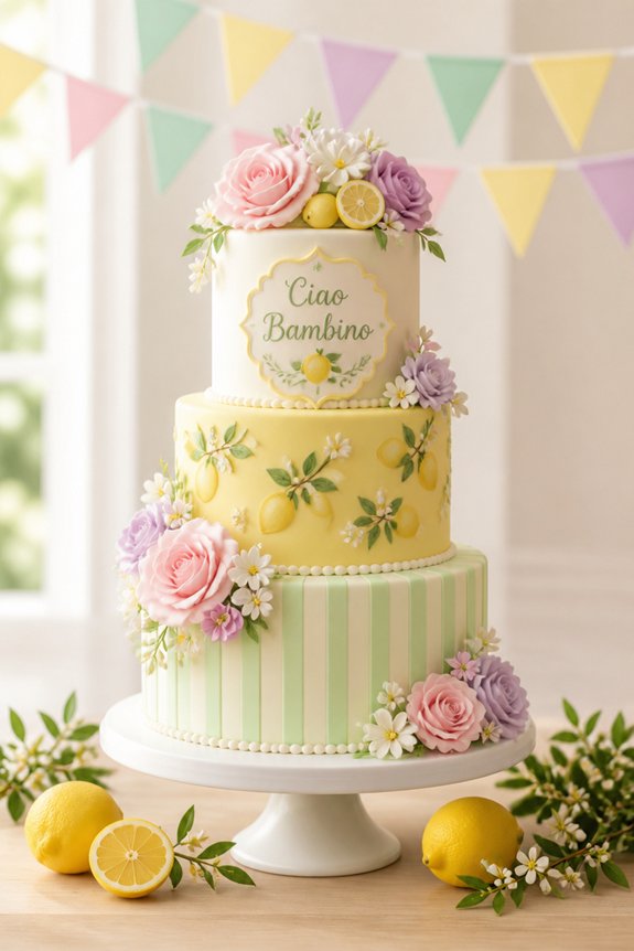 whimsical italian inspired cake