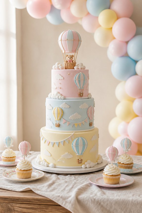 whimsical sky themed cake