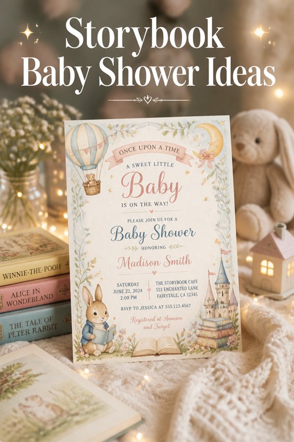 whimsical storybook themed invite