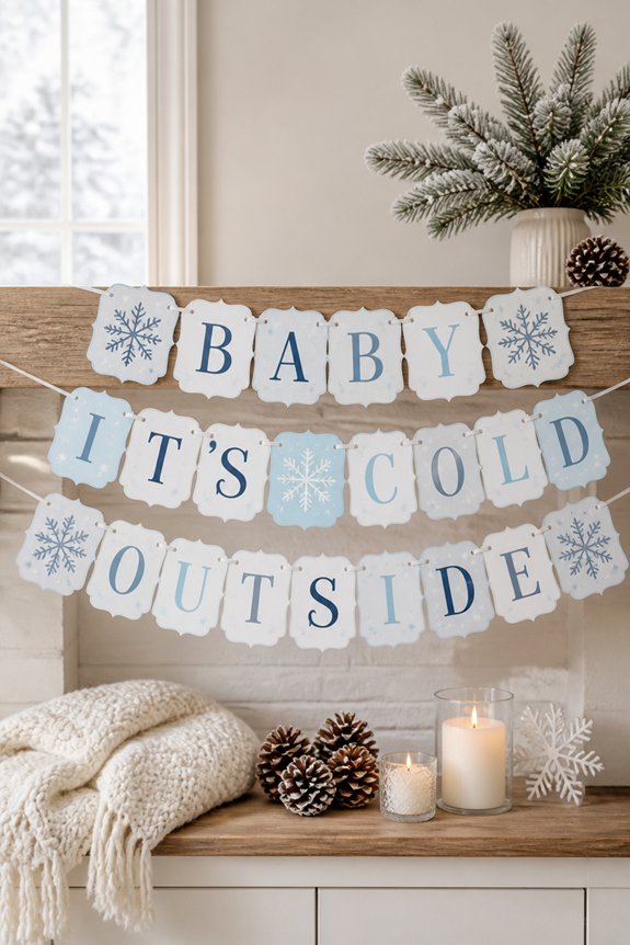 winter themed baby shower decor