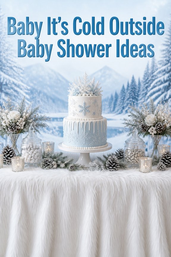 winter themed cozy table decor