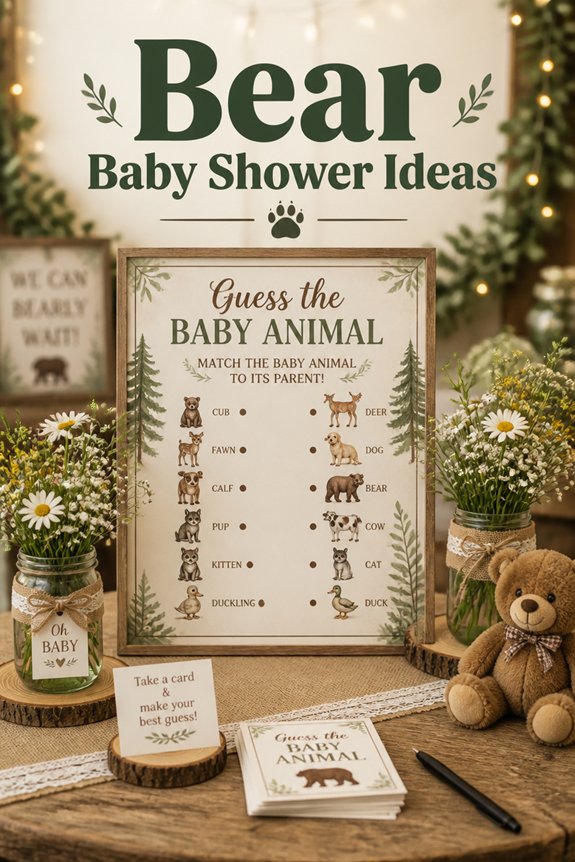 woodland themed baby shower games