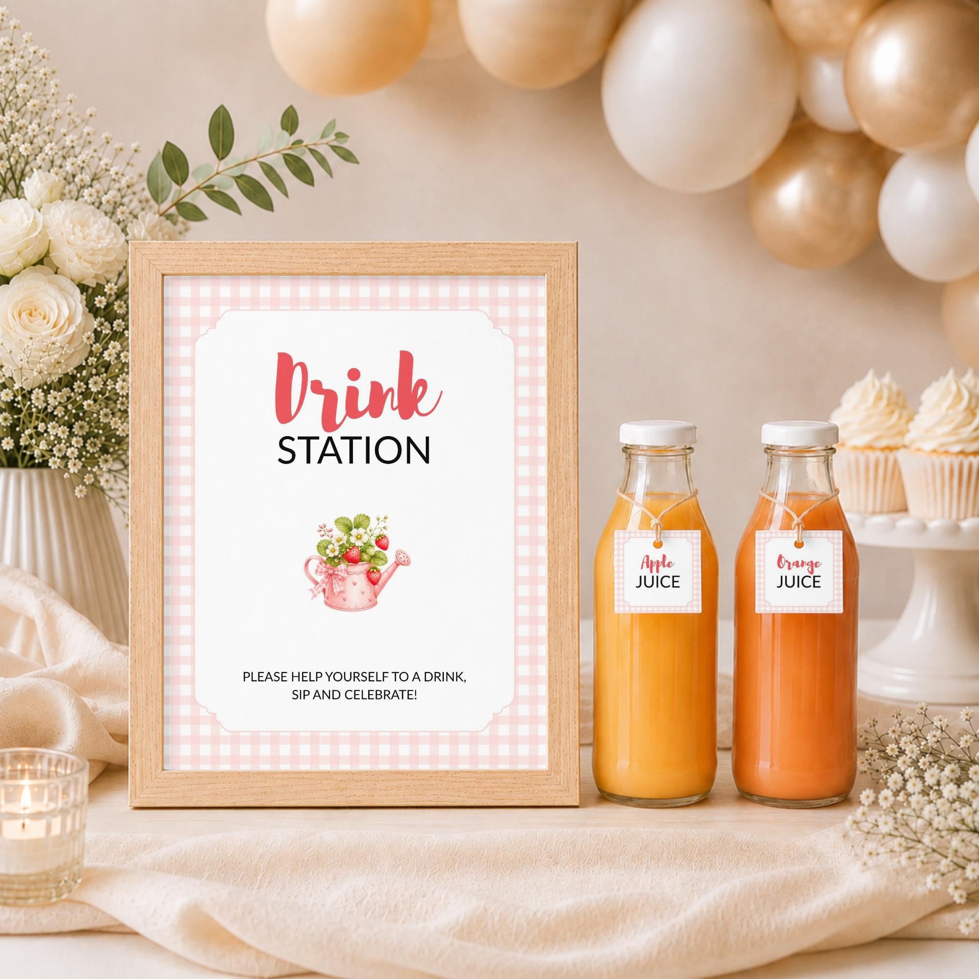 Berry Sweet Baby Shower Food & Drinks Bundle