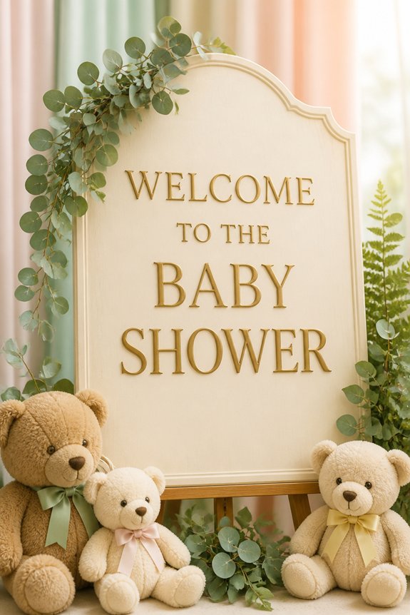 charming navy bear welcome