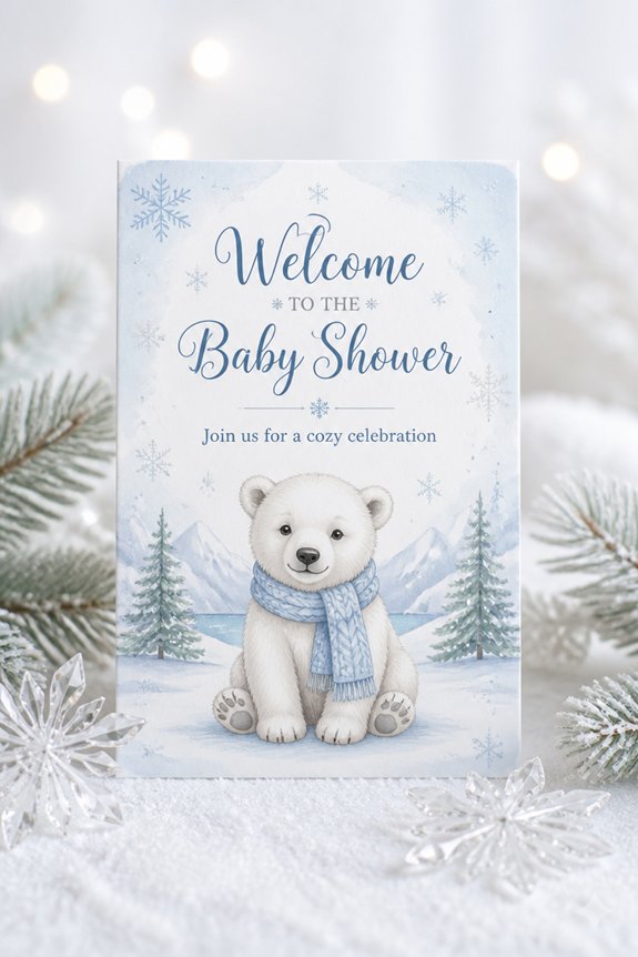 cozy arctic baby celebration