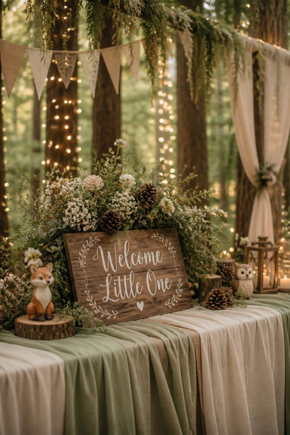 cozy forest baby shower
