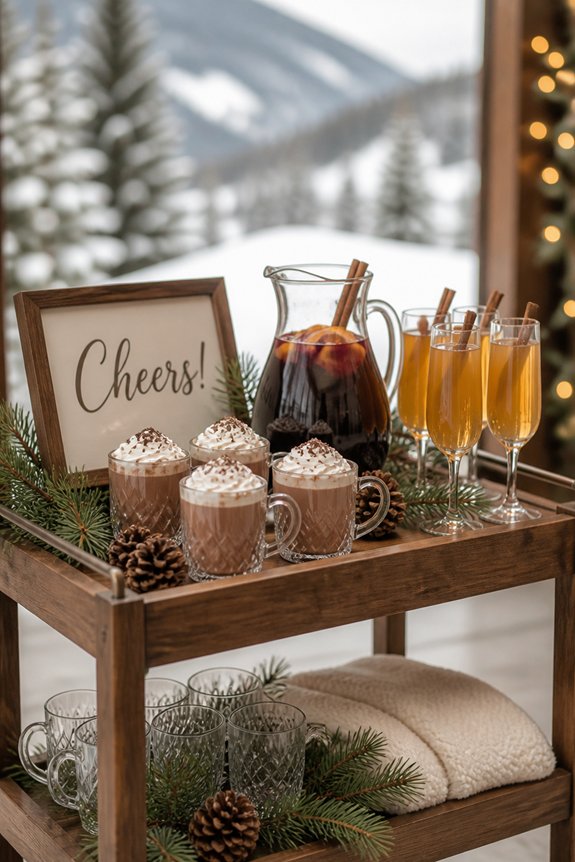 cozy hot cocoa bar