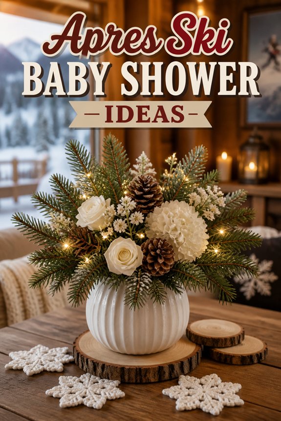 cozy snow capped baby celebration