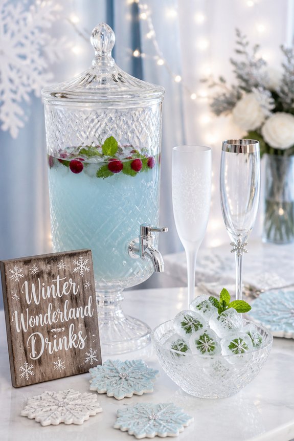 cozy winter drink station