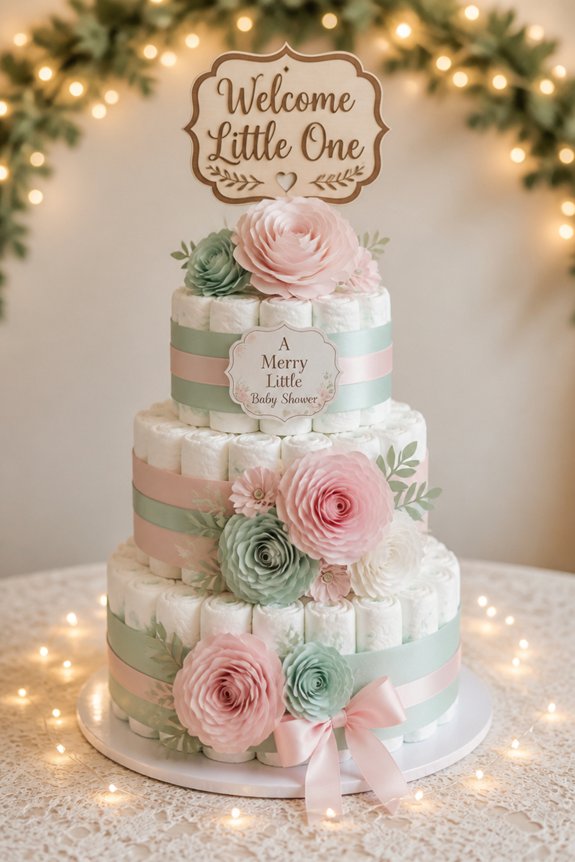 decorative tiered diaper cake