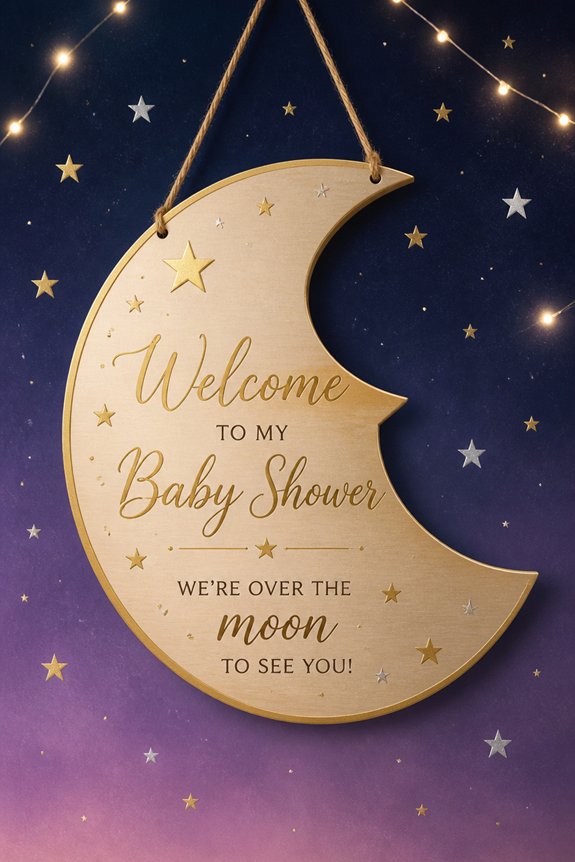 dreamy moon and stars welcome