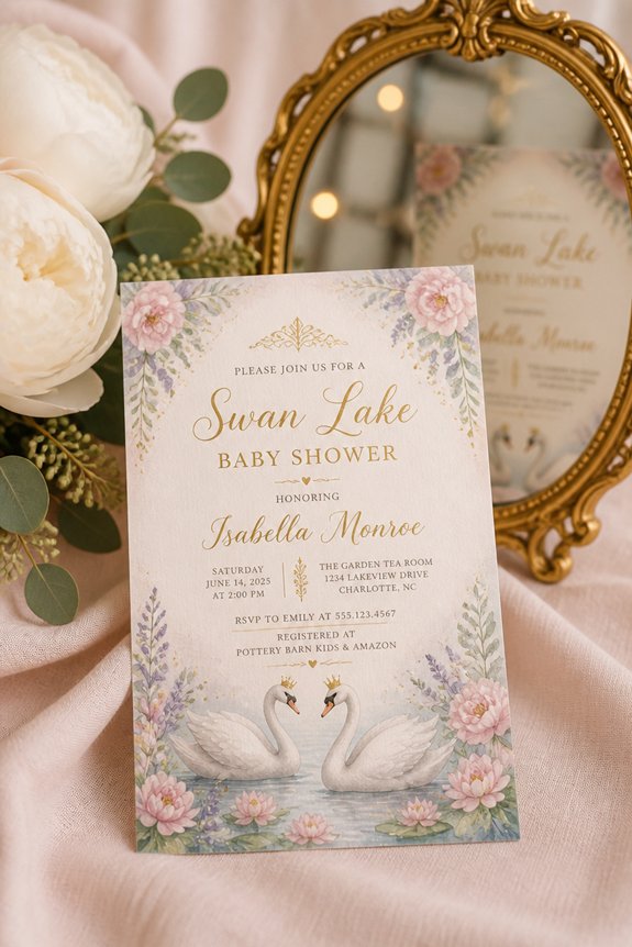 elegant ballet themed invitation