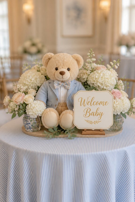 elegant pastel bear decor