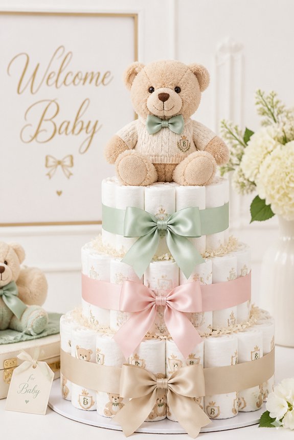 elegant pastel bear decor
