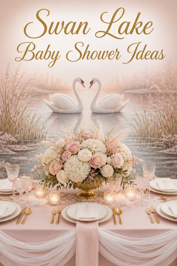 elegant pastel swan decor