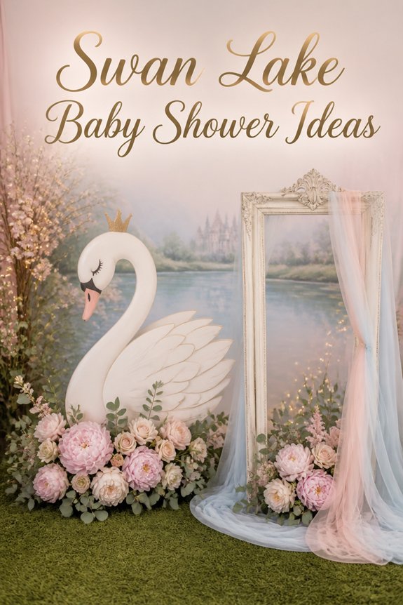 elegant pastel swan decorations