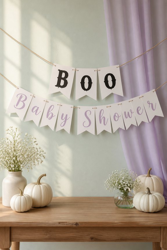 festive boo banner decor