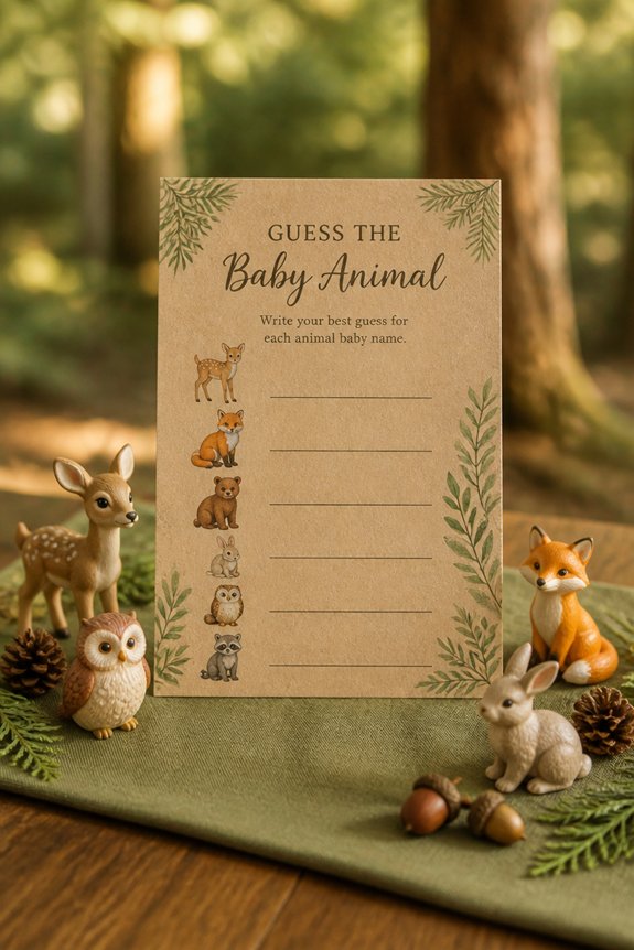 forest themed baby shower activities