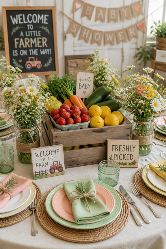 fresh rustic baby celebration