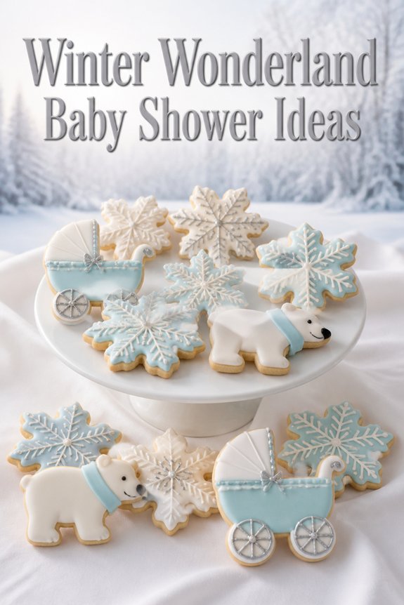 frosted snowflake baby cookies