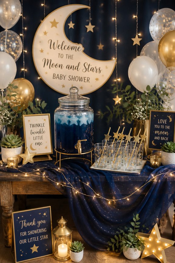 galaxy themed beverage decor