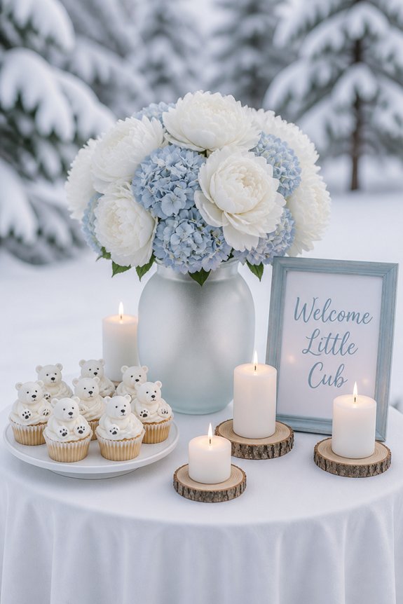 icy blue polar bear accents