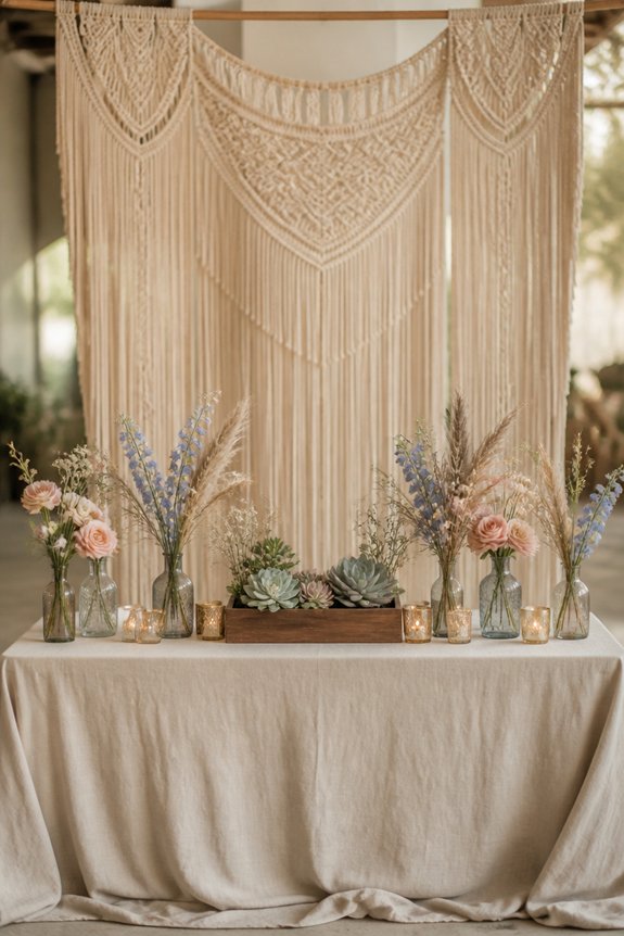 natural textures with pastel decor