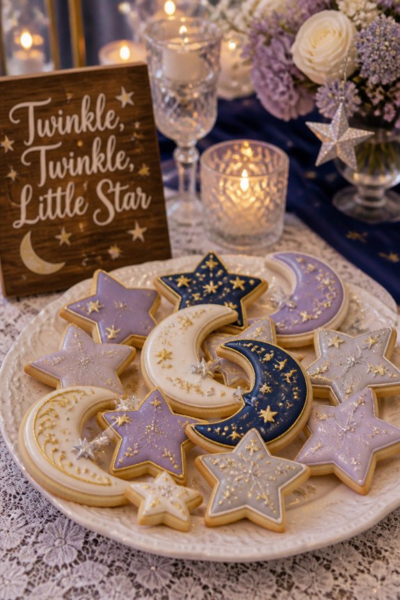 night sky themed cookies