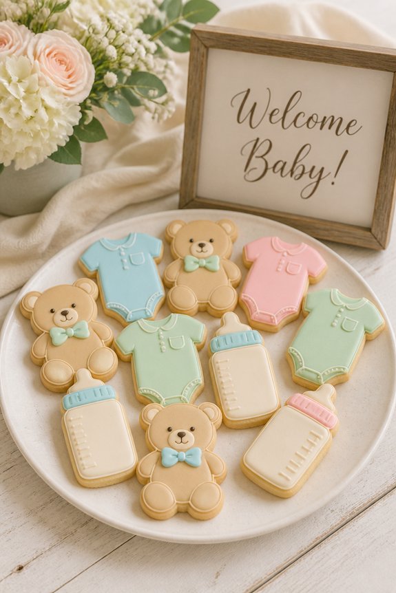 pastel bear cookies assortment