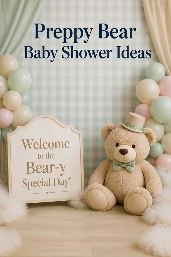 pastel bears wooden props