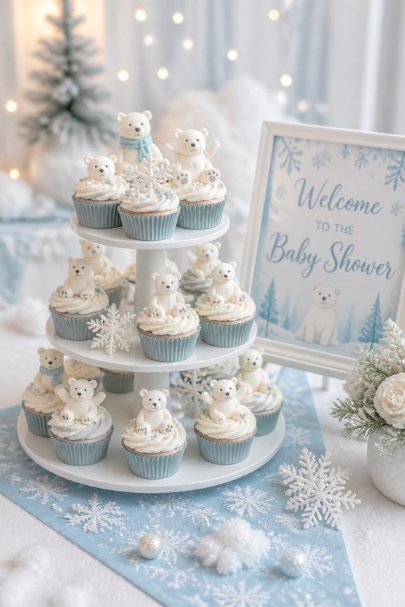 polar bear cupcake decorations