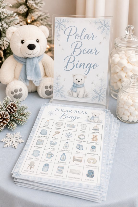 polar bear themed baby shower activities