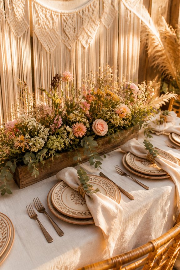 relaxed boho table setting