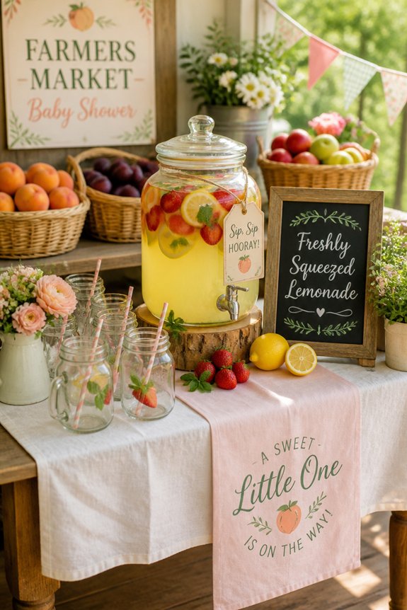 rustic fresh garden beverages