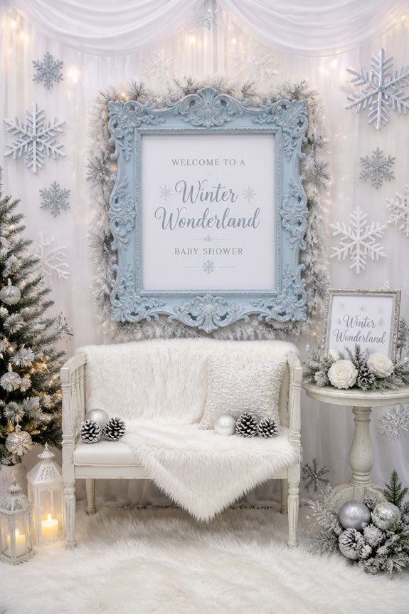 sparkling snowflake photo backdrop
