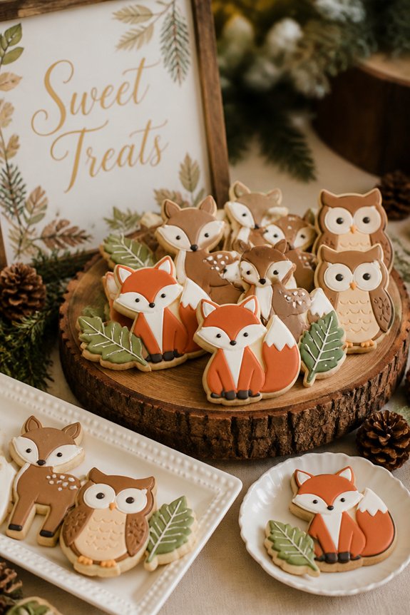 whimsical forest themed cookies