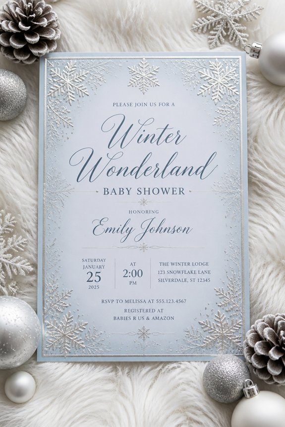 winter snowflake baby shower